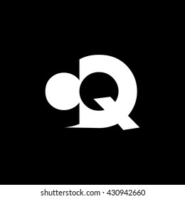 CQ Logo. Vector Graphic Branding Letter Element. Dark Background
