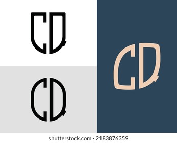 CQ modern initial letter logo design vector bundle. It will be suitable for which company or brand name start those initial.