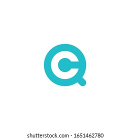 CQ-Monogramm-Logo in grüner Aquarell-Farbe