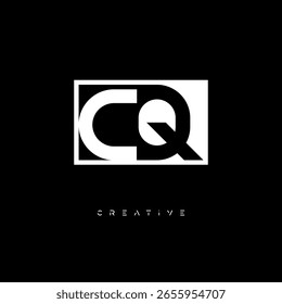 CQ Negative Space Monogram – Minimalist Black and White Letter mark Logo for Creative Branding, Fashion Identity and Modern Design Concepts
