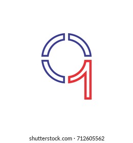 CQ or Number One quality logo design vector