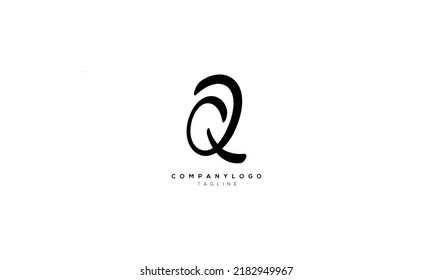 CQ QC Abstract initial monogram letter alphabet logo design
