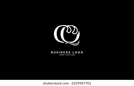 CQ, QC, Abstract Letters Logo Monogram