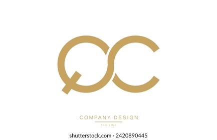 CQ, QC, Abstract Letters Logo Monogram