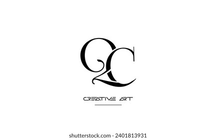 CQ, QC, C, Q abstract letters logo monogram