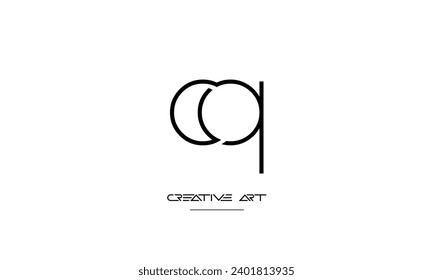 CQ, QC, C, Q abstract letters logo monogram