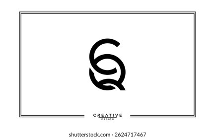 CQ, QC, C, Q, Abstract Letters Logo Monogram
