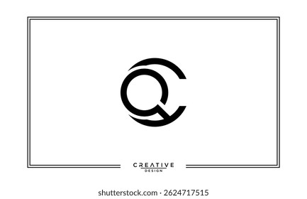 CQ, QC, C, Q, letras Abstractas Logo Monograma