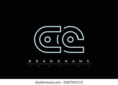 CQ Technology Letter Logo Template. This tech letter logo is a graphic mark that uses letters to represent a technology company.