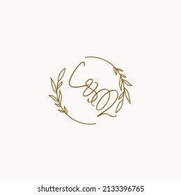 CQ wedding initials logo design ideas