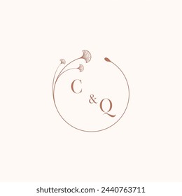 CQ wedding monogram logo designideas as inspiration