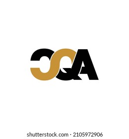 CQA letter monogram logo design vector