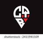 CQB letter location shape logo design