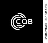 CQB letter logo design on black background. CQB creative initials letter logo concept. CQB letter design.
