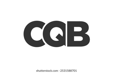 CQB logo design template with strong and modern bold text. Initial based vector logotype featuring simple and minimal typography. Trendy company identity ideal for businesses brand presence.