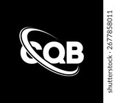 CQB logo. CQB letter. CQB letter logo design. Initials CQ B logo linked with circle and uppercase monogram logo. CQB typography for technology, business and real estate brand.