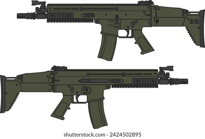 CQC - rifle de asalto - ilustrador
