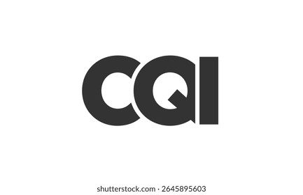 CQI logo design template with strong and modern bold text. Initial based vector logotype featuring simple and minimal typography. Trendy company identity ideal for businesses brand presence.