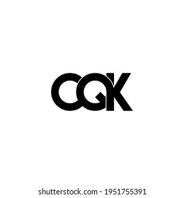 cqk letter original monogram logo design