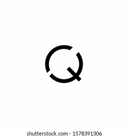 CQ,QC initials modern black and white