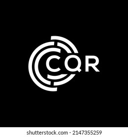 CQR letter logo design on black background. CQR creative initials letter logo concept. CQR letter design.
