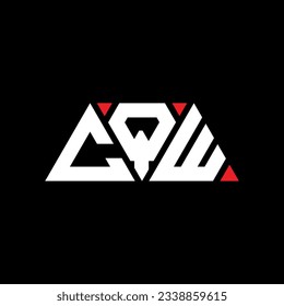 CQW Dreieck Buchstaben Logo Design mit Dreieck Form. CQW Triangle Logo Design Monogramm. CQW Dreieck-Vektorlogo-Vorlage mit roter Farbe. CQW dreieckiges Logo Einfach, elegant und luxuriös.