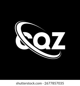CQZ logo. CQZ letter. CQZ letter logo design. Initials C QZ logo linked with circle and uppercase monogram logo. CQZ typography for technology, business and real estate brand.