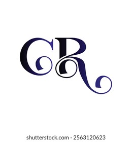 cr abstract alphabet font initial simple vector logo design