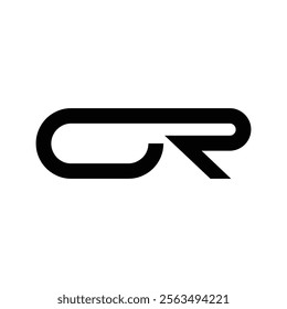 cr abstract alphabet font initial simple vector logo design