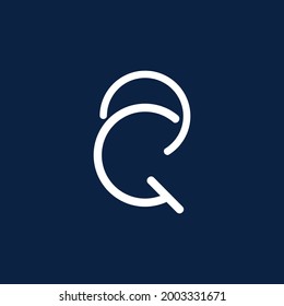 CR or CR CR abstract monogram logo vector template