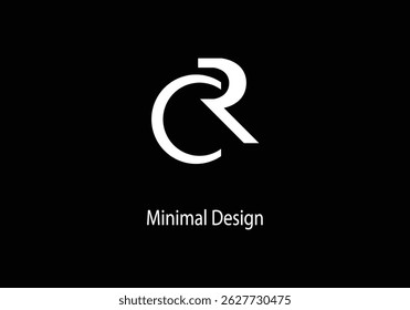 CR alphabet logo design, initial CR, CR minimalist logo design, illustration,