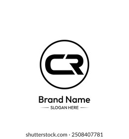 CR brand name. white background.