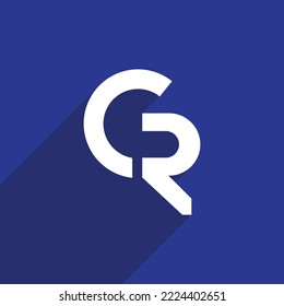 CR C Schneiden und verlinktes Buchstaben Logo Symbol mit Papier in der Mitte geschnitten. Kreatives Monogramm-Logo-Design.