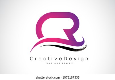 CR C R Letter Logo Design in Black Colors. Creative Modern Letters Vector Icon Logo Illustration.