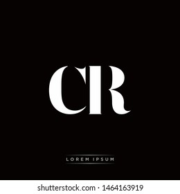 CR C R Logo Monogram with Black and White Colors