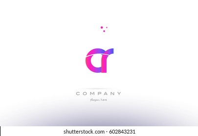 cr c r  pink purple modern creative gradient alphabet company logo design vector icon template