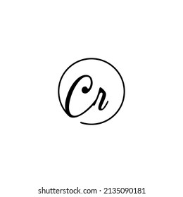 CR circle feminine concept initial logo best for beauty and fashion
