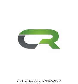 CR company linked letter logo green