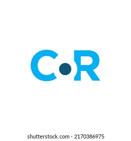 CR or COR letter logo design vector illustration.