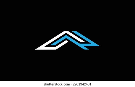  CR, CP diseño inicial de logotipo vector moderno 