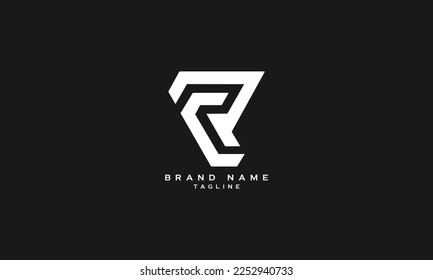 CR, CPR, PR, R, Abstract initial monogram letter alphabet logo design