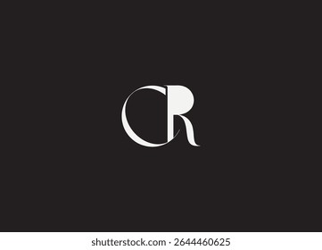 CR creative initial logo design and letter logo
