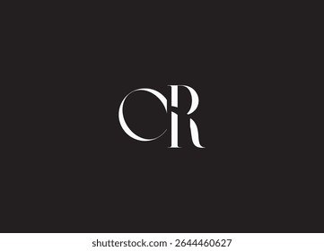 CR creative initial logo design and letter logo
