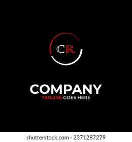 CR creative modern letters logo design template