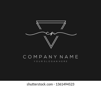 CR handwriting initial  logo vector