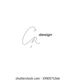 handgeschriebenes Logo der CR für die Identität