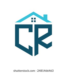 CR House Logo Design Template. Letter CR Logo for Real Estate, Construction or any House Related Business