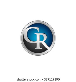 CR initial circle logo blue