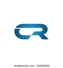 CR initial company linked letter logo