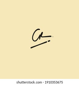 CR-Logo für die Ersthandschrift für die Identität